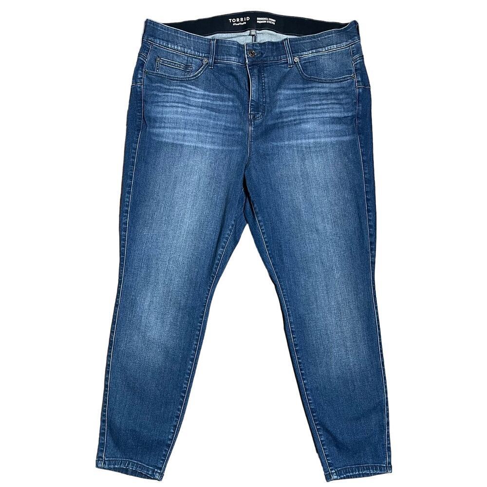 Torrid Bombshell Skinny High Waist Cropped Jeans Women's Sz 24